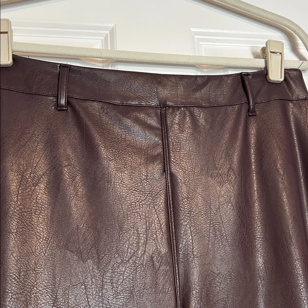 LYSSE Faux Leather Wide Leg Pants Women's Size Large - Picture 2 of 5
